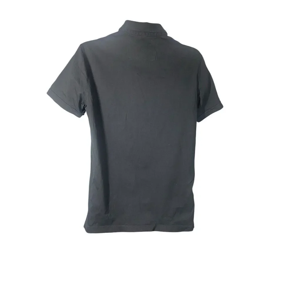 Banana‎ Republic Men's Fitted Pima Polo Shirt Black Short Sleeve Size Medium